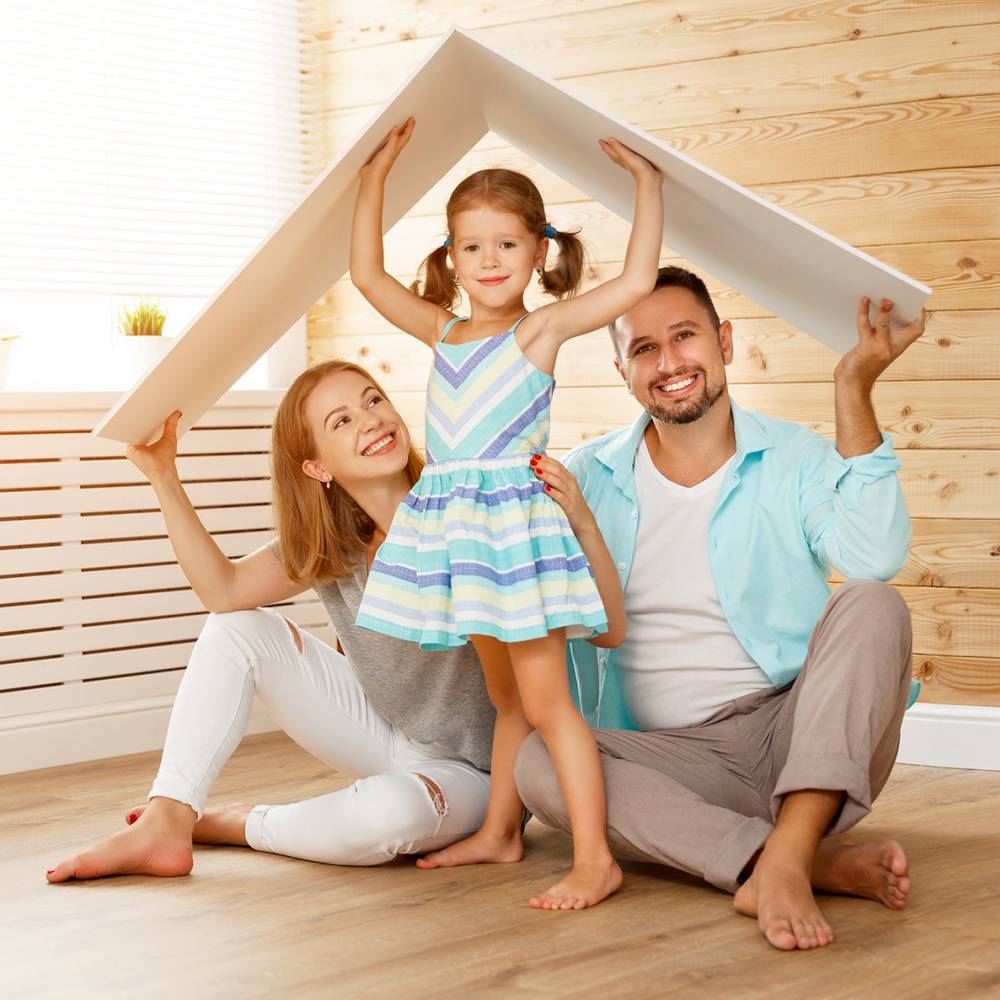 huis, gezin, man, vrouw, kind, hypotheek, verhuizen